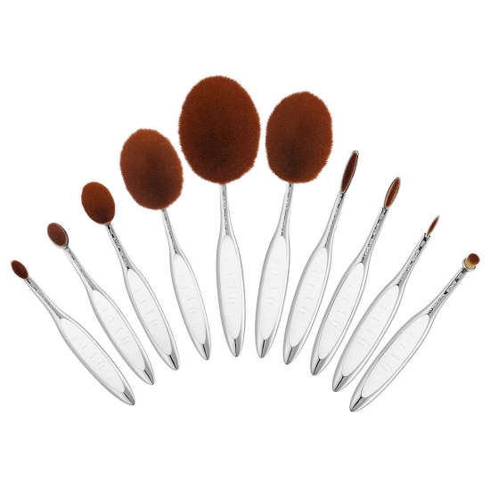 Artis Elite Smoke 10 Brush Collection アーティス エリート オーバル歯ブラシ型メイクブラシ10本セット