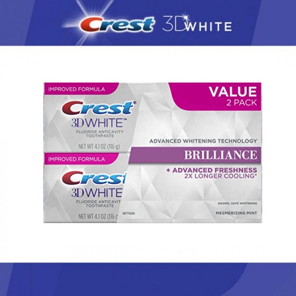 2021年最新海外 クレスト 歯磨き粉 ブリリアンス Crest 3D White 2-Step